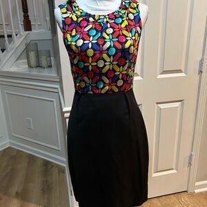 Kate Spade Multicolor Floral Midi Dress Sz 4